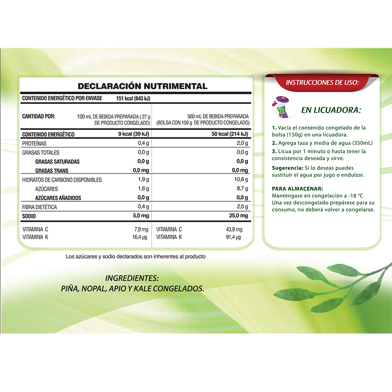 Smoothie Jugo Verde - La Huerta - Guadalajara