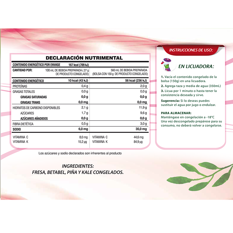 Smoothie MIX Betabel - La Huerta - Guadalajara