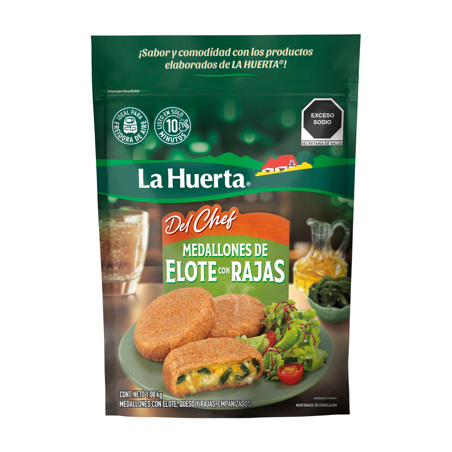 Medallones de Elote con Rajas