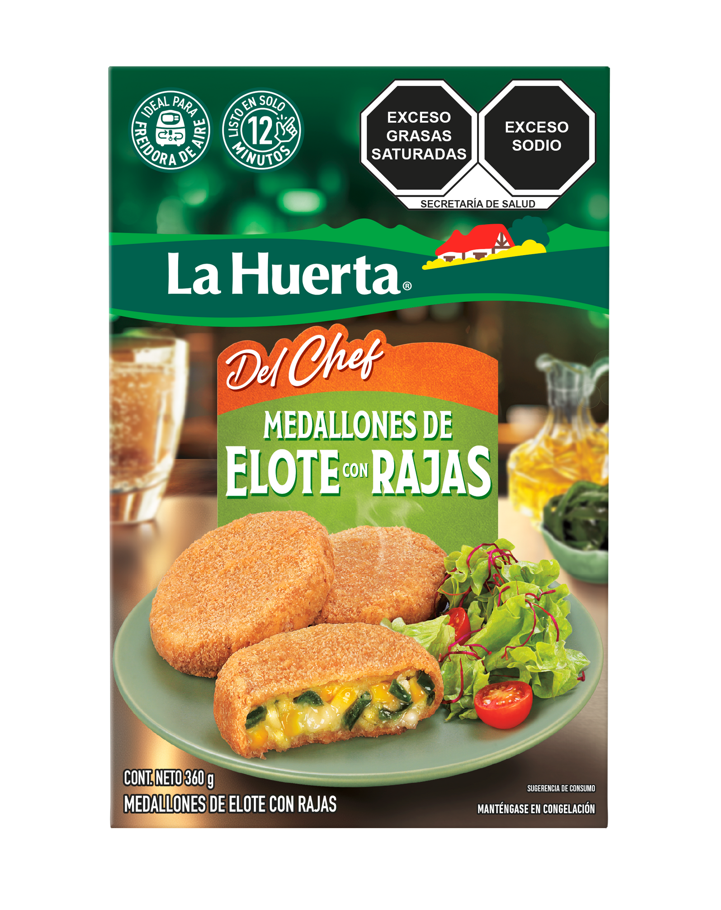 Medallones de Elote con Rajas