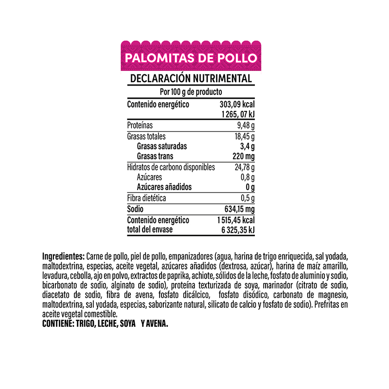 PopCorn de Pollo Empanizado