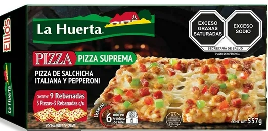 pizza suprema 9 rebanadas