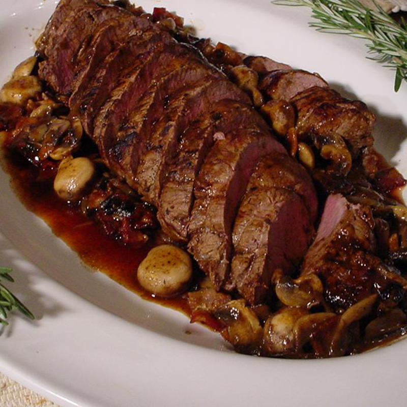 Lomo Relleno en Salsa Gravy con Champiñones - La Huerta - Guadalajara