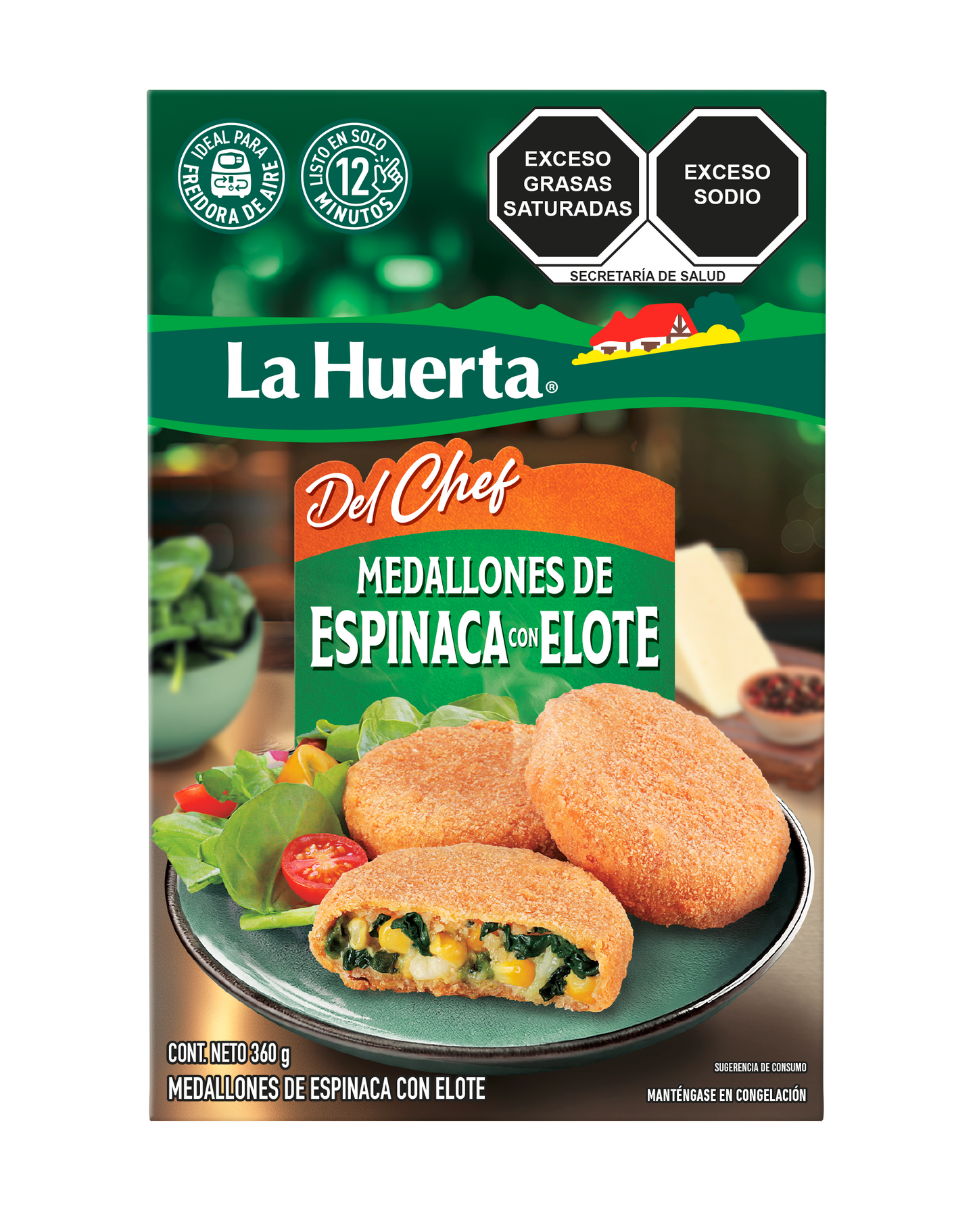 Medallones de Espinaca con Elote