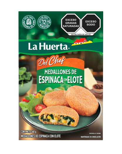 Medallones de Espinaca con Elote