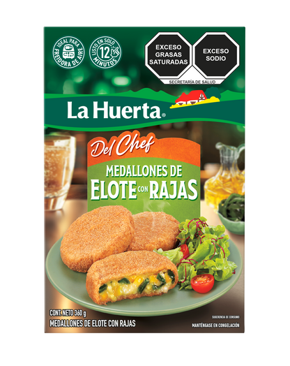 Medallones de Elote con Rajas