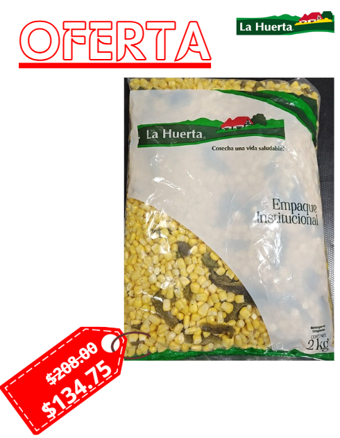 Elote con rajas 2 kilos